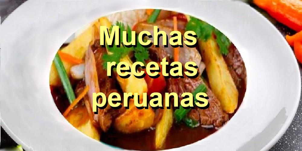 Muchas recetas peruanas recetario en papel 